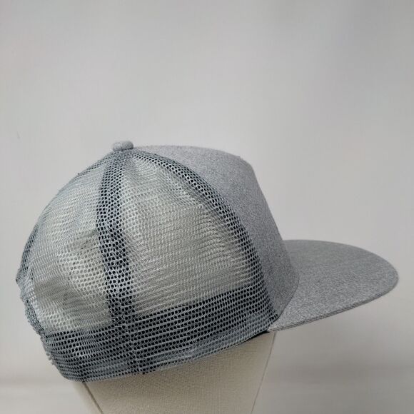 Hyper Threads Snapback Trucker Hat Gray One Size Adjustable Mesh Back 6 Panel - Picture 4 of 8